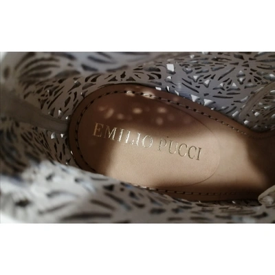 Pre-owned Emilio Pucci Leather Heels In White
