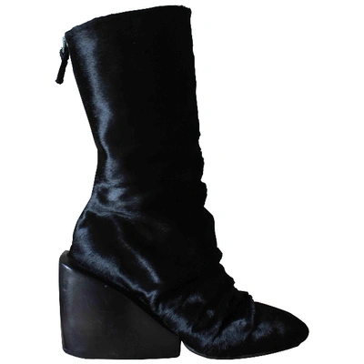 Pre-owned Marsèll Pony-style Calfskin Boots In Black