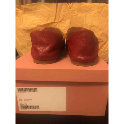 Pre-owned Acne Studios Leather Flats In Red