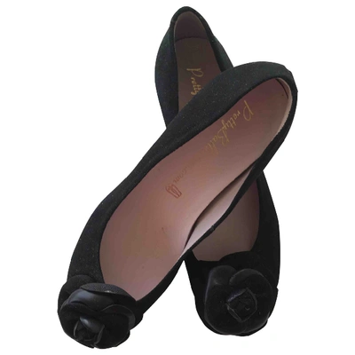 Pre-owned Pretty Ballerinas Ballet Flats In Black