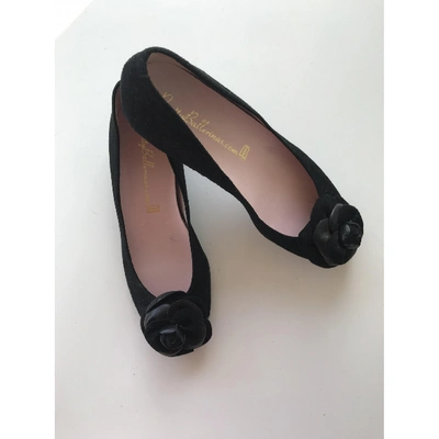 Pre-owned Pretty Ballerinas Ballet Flats In Black