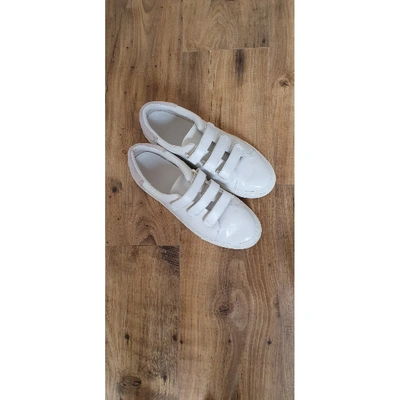 Pre-owned Tory Sport White Leather Trainers