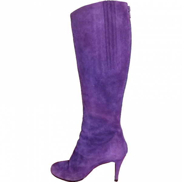 purple suede boots