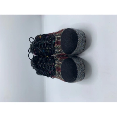 Pre-owned Chanel Cloth Lace Ups In Multicolour