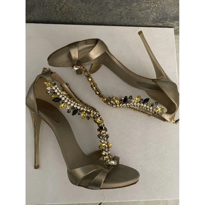 Pre-owned Giuseppe Zanotti Leather Sandals In Gold