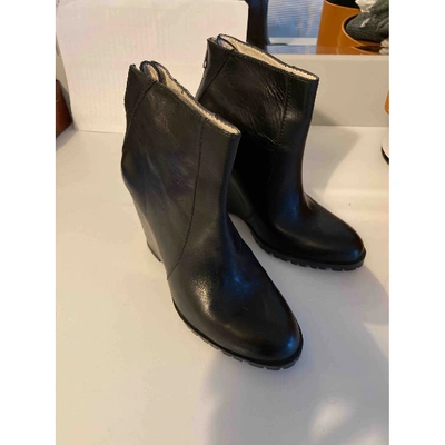 Pre-owned Minimarket Black Leather Boots
