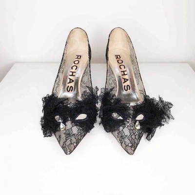 Pre-owned Rochas Grey Cloth Heels