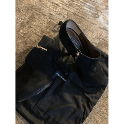 Pre-owned Dolce & Gabbana Ankle Boots In Black