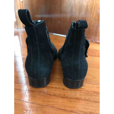 Pre-owned Tabitha Simmons Black Suede Ankle Boots
