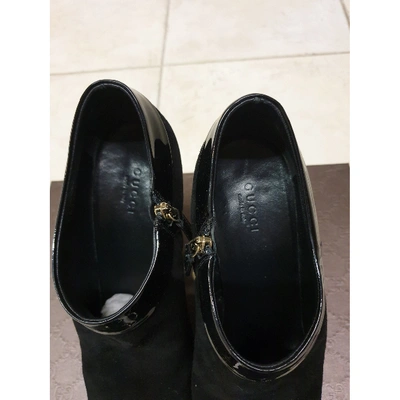 Pre-owned Gucci Ankle Boots In Black