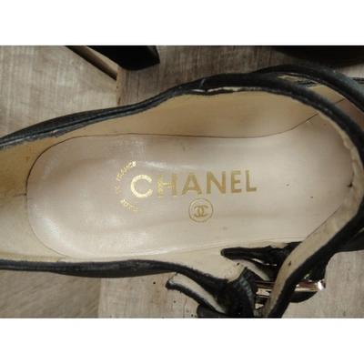 Pre-owned Chanel Black Leather Heels