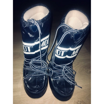 Pre-owned Moon Boot Blue Boots