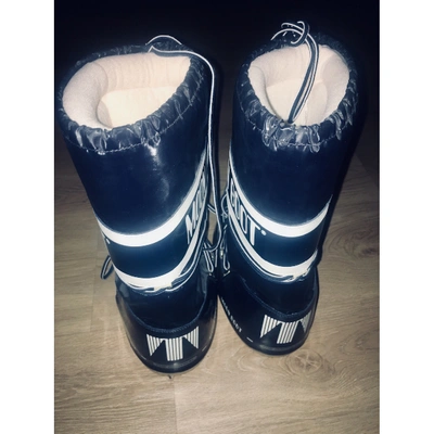 Pre-owned Moon Boot Blue Boots