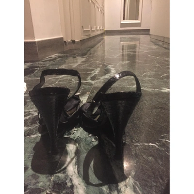 Pre-owned Marc Jacobs Exotic Leathers Sandals In Black