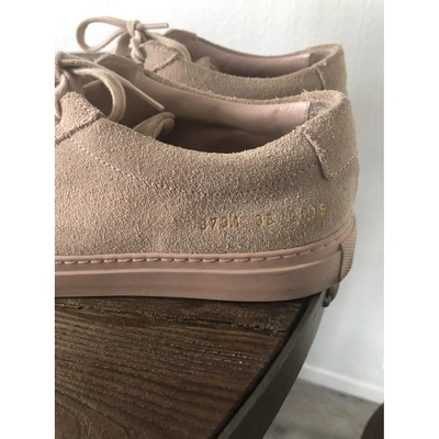 Pre-owned Common Projects Pink Leather Trainers