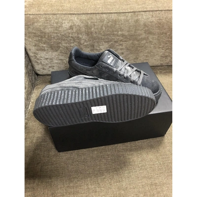 Pre-owned Fenty X Puma Velvet Trainers In Grey