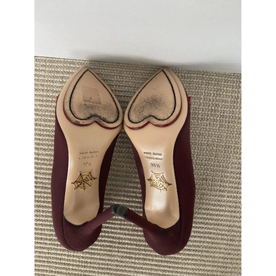 Pre-owned Charlotte Olympia Cloth Heels In Purple