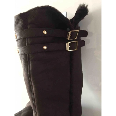 Pre-owned Jimmy Choo Brown Shearling Boots