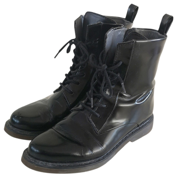 Pre-owned Filippa K Patent Leather Boots In Black | ModeSens