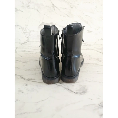 Pre-owned Filippa K Patent Leather Boots In Black