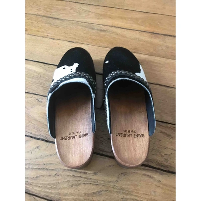 Pre-owned Saint Laurent Multicolour Pony-style Calfskin Mules & Clogs