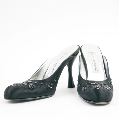 Pre-owned Dolce & Gabbana Cloth Heels In Black