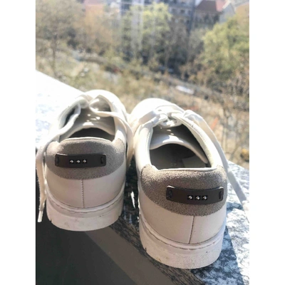 Pre-owned Peserico Leather Trainers In White
