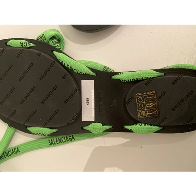 Pre-owned Balenciaga Lace Sandal In Green