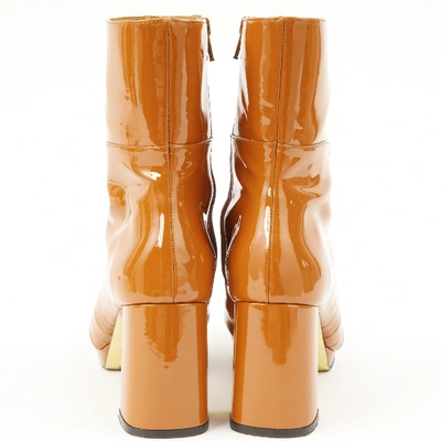 Pre-owned Amélie Pichard Patent Leather Boots In Camel