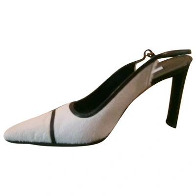 Pre-owned Diego Dolcini Leather Heels In White
