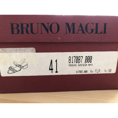 Pre-owned Bruno Magli Black Glitter Sandals