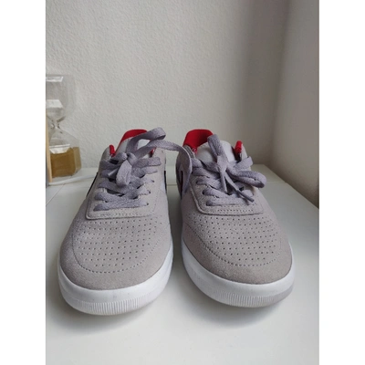 Pre-owned Nike Grey Suede Trainers