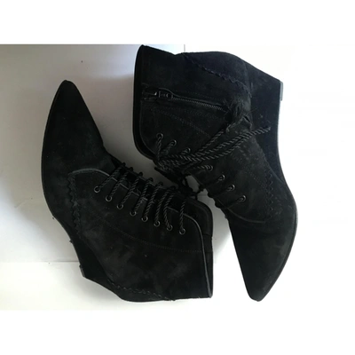 Pre-owned Pedro Garcia Ankle Boots In Black