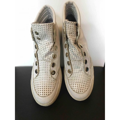 Pre-owned Bruno Bordese White Leather Trainers