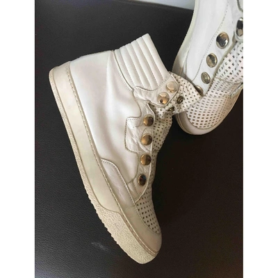 Pre-owned Bruno Bordese White Leather Trainers