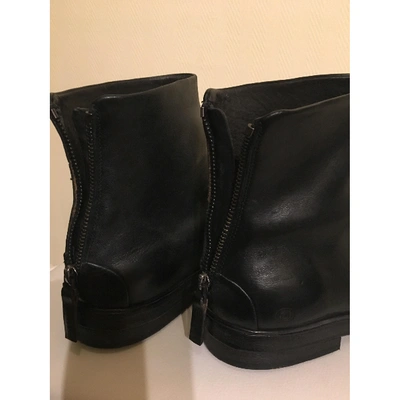 Pre-owned Marsèll Black Leather Ankle Boots