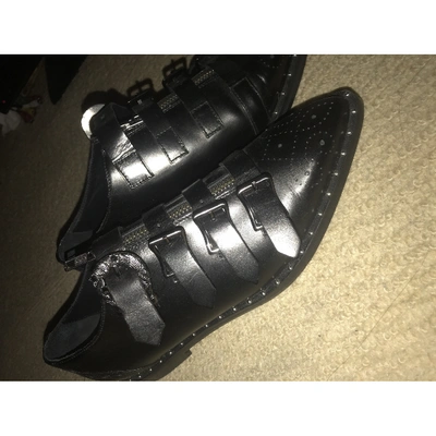 Pre-owned Pinko Black Leather Flats