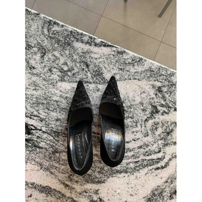 Pre-owned Casadei Cloth Heels In Black