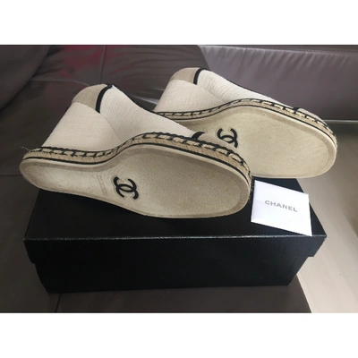 Pre-owned Chanel Cloth Heels In Beige