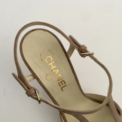 Pre-owned Chanel Sandals In Pink