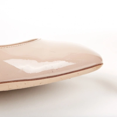 Pre-owned Valentino Garavani Tango Beige Patent Leather Heels