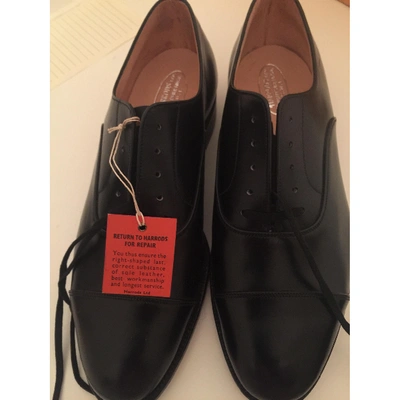 Pre-owned Harrods Leather Lace Ups In Black