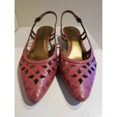 Pre-owned Bottega Veneta Leather Heels In Pink