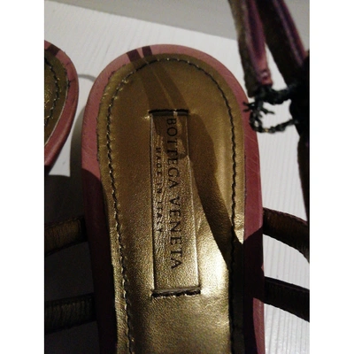 Pre-owned Bottega Veneta Leather Heels In Pink