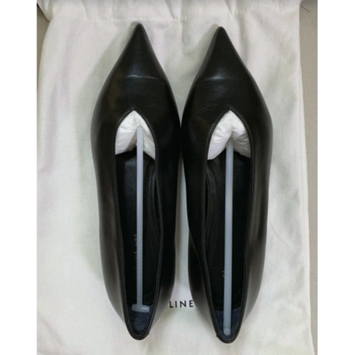 Pre-owned Celine Leather Ballet Flats In Black