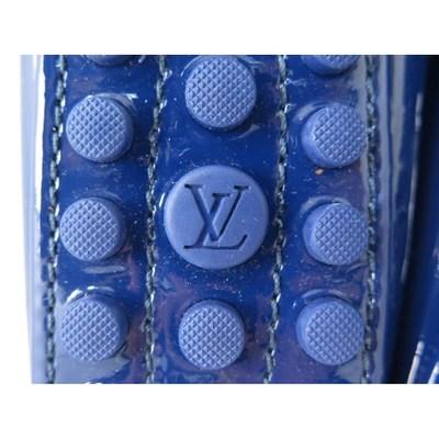 Pre-owned Louis Vuitton Blue Patent Leather Ballet Flats