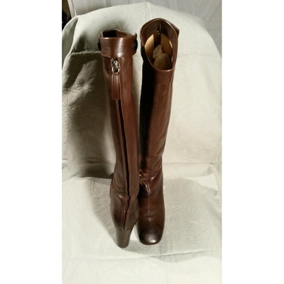 Pre-owned Marc Jacobs Leather Boots In Brown