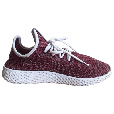 Pre-owned Adidas X Pharrell Williams Burgundy Cloth Trainers