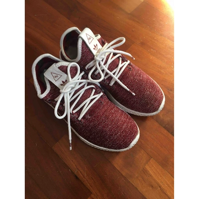 Pre-owned Adidas X Pharrell Williams Burgundy Cloth Trainers