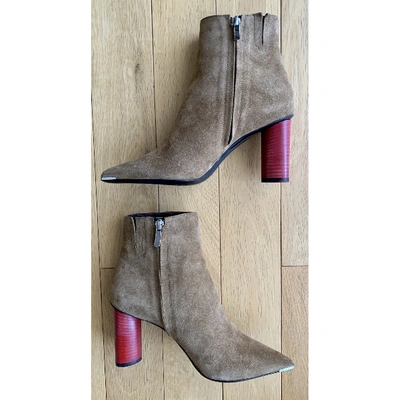 Pre-owned Barbara Bui Ankle Boots In Beige